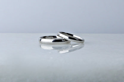 925 Sterling Silver High Polished Domed Ring, Minimalist Thin Domed Ring, Women’s Men’s Silver Wedding Band, Anniversary Gift for Her Him