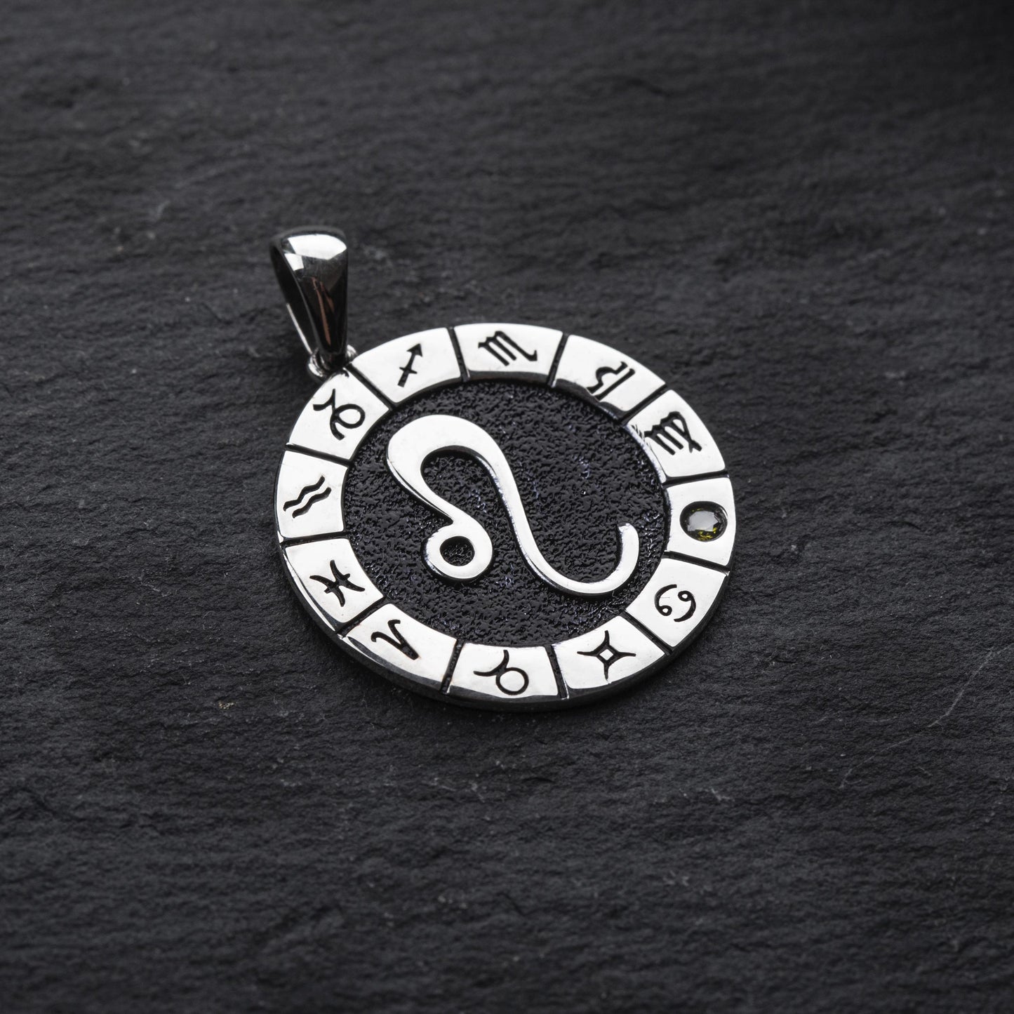 Silver Leo Zodiac Pendant