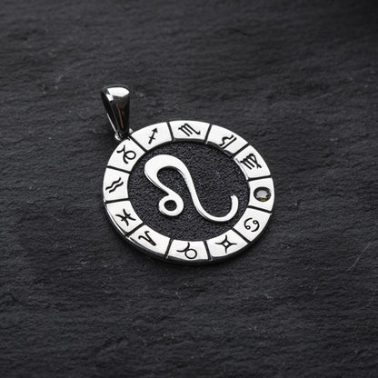 Silver Leo Zodiac Pendant