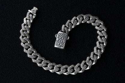 925 Sterling Silver Cuba Bracelet,Vintage Bracelet,10mm Cuban Link Chain,Handmade Silver Bracelet,Mens Bracelet,Birthday gift for Him