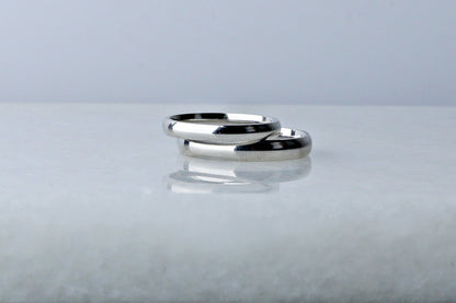 925 Sterling Silver High Polished Domed Ring, Minimalist Thin Domed Ring, Women’s Men’s Silver Wedding Band, Anniversary Gift for Her Him