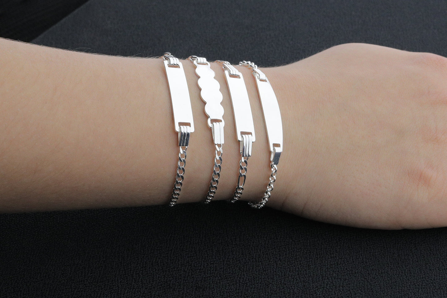 Baby Sterling Silver ID Bracelet, Silver ID Bracelet For Child, Chain Name Bracelet, Baby Boy Bracelet, Baby Girl Bracelet, Gift For Newborn