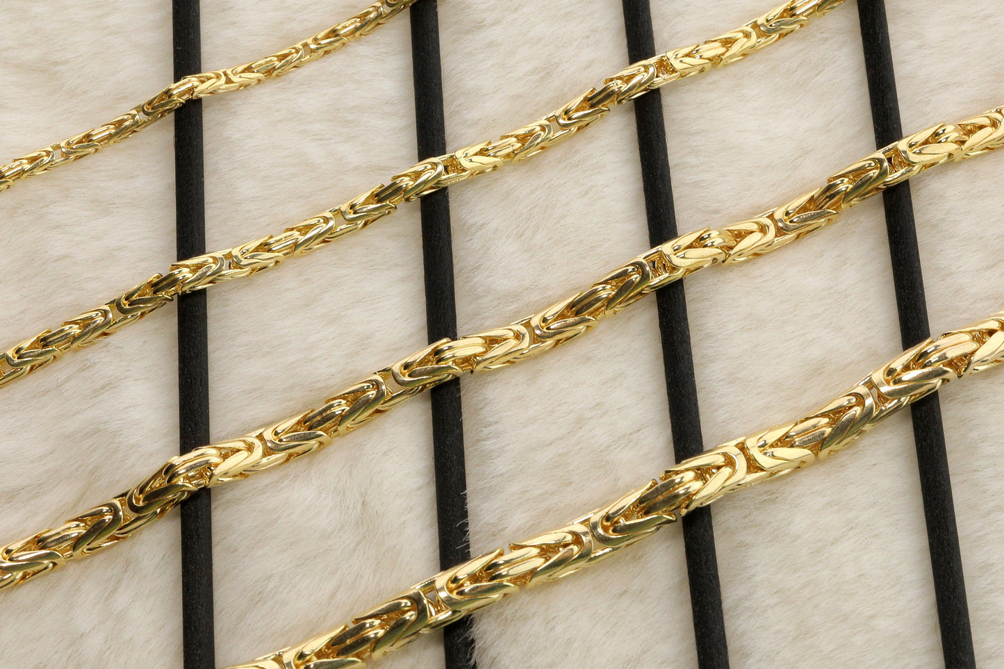 925 Silver Gold Plated Round King Chain Bracelet