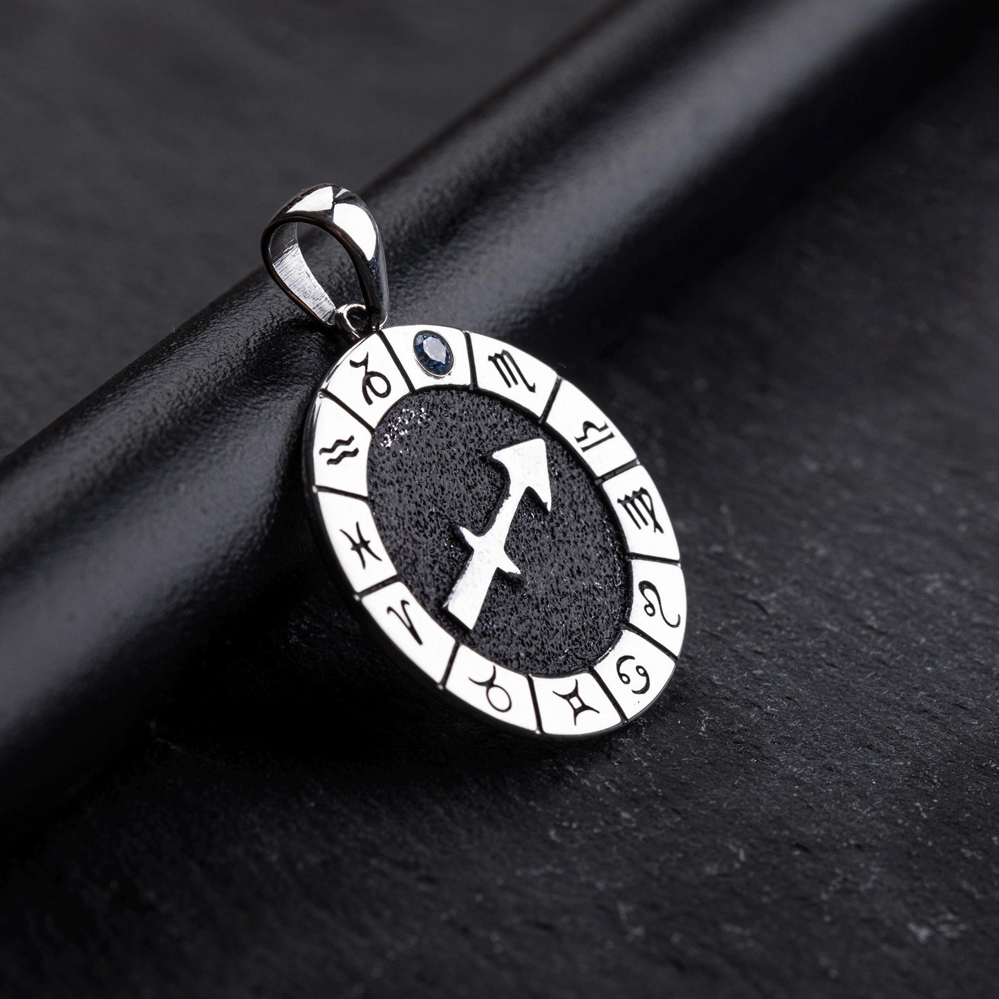Silver Sagittarius Zodiac Pendant, Sagittarius Horoscope Pendant, Sagittarius Birthstone Pendant,Unisex Zodiac Pendant,Unique Zodiac Jewelry