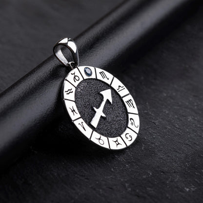 Silver Sagittarius Zodiac Pendant, Sagittarius Horoscope Pendant, Sagittarius Birthstone Pendant,Unisex Zodiac Pendant,Unique Zodiac Jewelry