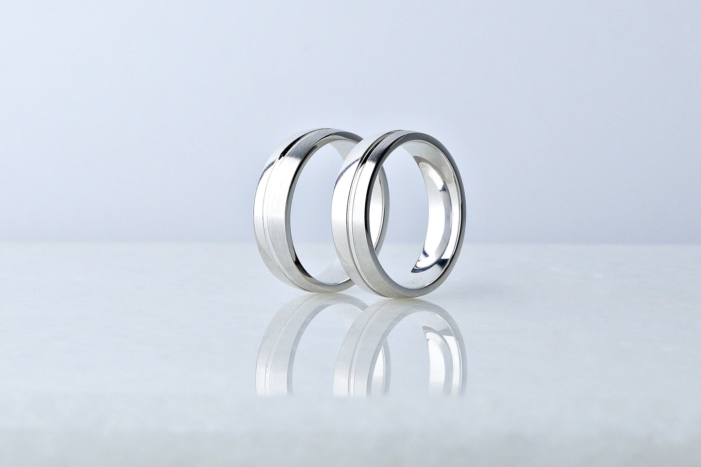 925 Sterling Silver Polished Wave Patterned Ring, Minimalist Real Silver Pen Emborided Ring, Chic Matching Wedding Bands, Gift for Her Him