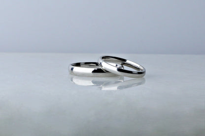 925 Sterling Silver High Polished Domed Ring, Minimalist Thin Domed Ring, Women’s Men’s Silver Wedding Band, Anniversary Gift for Her Him
