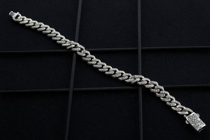 925 Sterling Silver Cuba Bracelet,Vintage Bracelet,10mm Cuban Link Chain,Handmade Silver Bracelet,Mens Bracelet,Birthday gift for Him