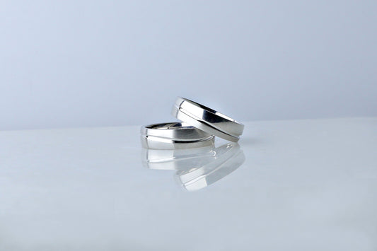 925 Sterling Silver Polished Wave Patterned Ring, Minimalist Real Silver Pen Emborided Ring, Chic Matching Wedding Bands, Gift for Her Him