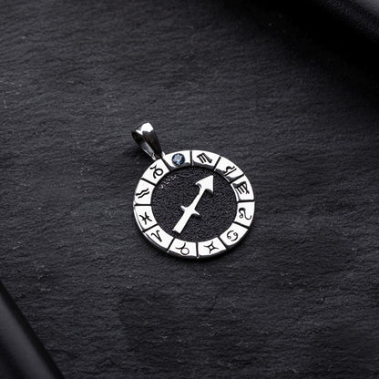 Silver Sagittarius Zodiac Pendant, Sagittarius Horoscope Pendant, Sagittarius Birthstone Pendant,Unisex Zodiac Pendant,Unique Zodiac Jewelry
