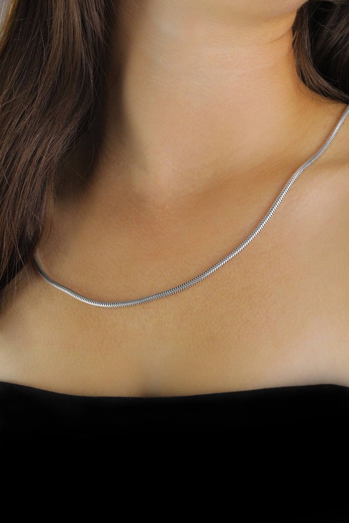 925 Sterling Silver Herringbone Chain Necklace, Dainty Chocker, Gold Filled Snake Chain, Layering Necklace for Women, Best Gift for Mom