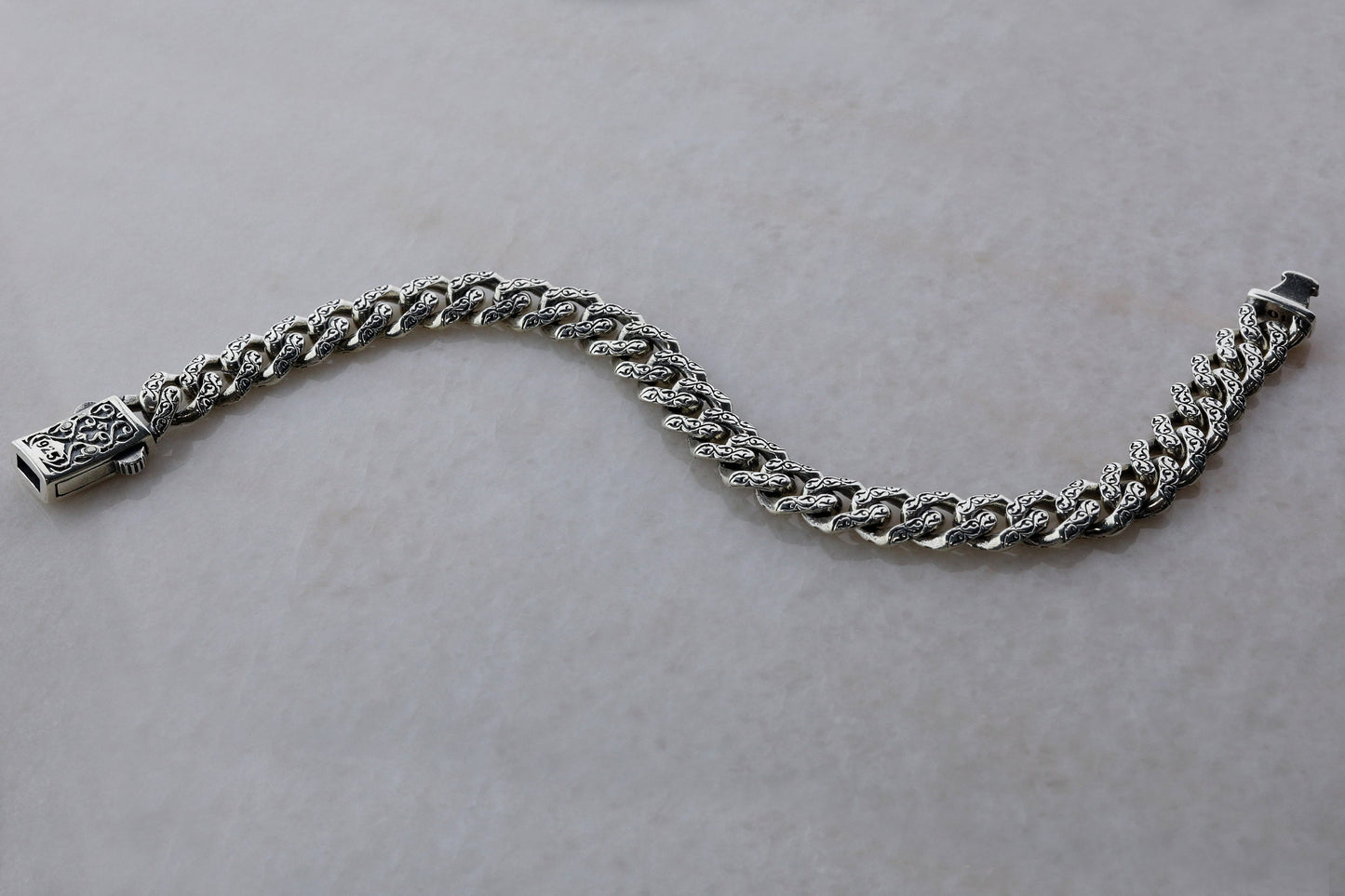 925 Sterling Silver Cuba Bracelet,Vintage Bracelet,10mm Cuban Link Chain,Handmade Silver Bracelet,Mens Bracelet,Birthday gift for Him
