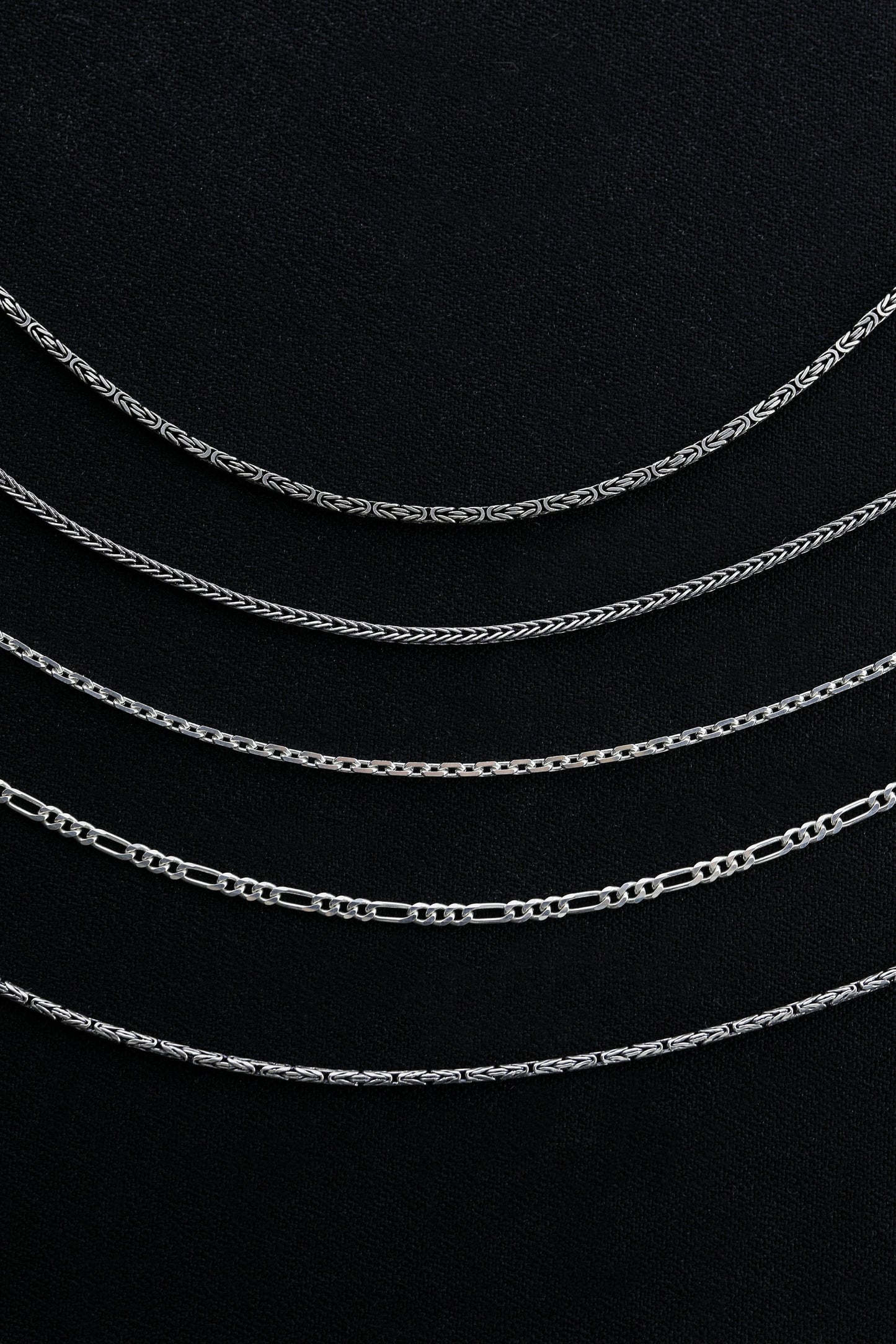 925 Sterling Silver Link Chain Bracelets