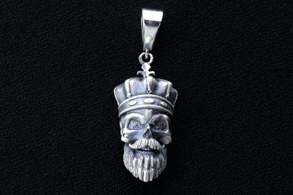 Sterling Silver Skull Necklace, Silver Skull Pendant, Pirate Skull, Silver Byzantine Necklace, Gift for Boyfriend, Haloween gift