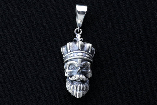Sterling Silver Skull Necklace, Silver Skull Pendant, Pirate Skull, Silver Byzantine Necklace, Gift for Boyfriend, Haloween gift