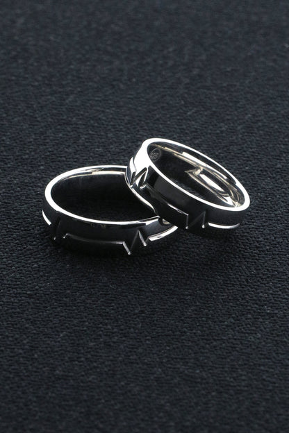 Sterling Silver Heart Beat Ring, Heart Beat Ring, Couples Lovers Ring, Sound Wave Ring, Gold Heart Beat Ring,Anniversary Gift for Her Him