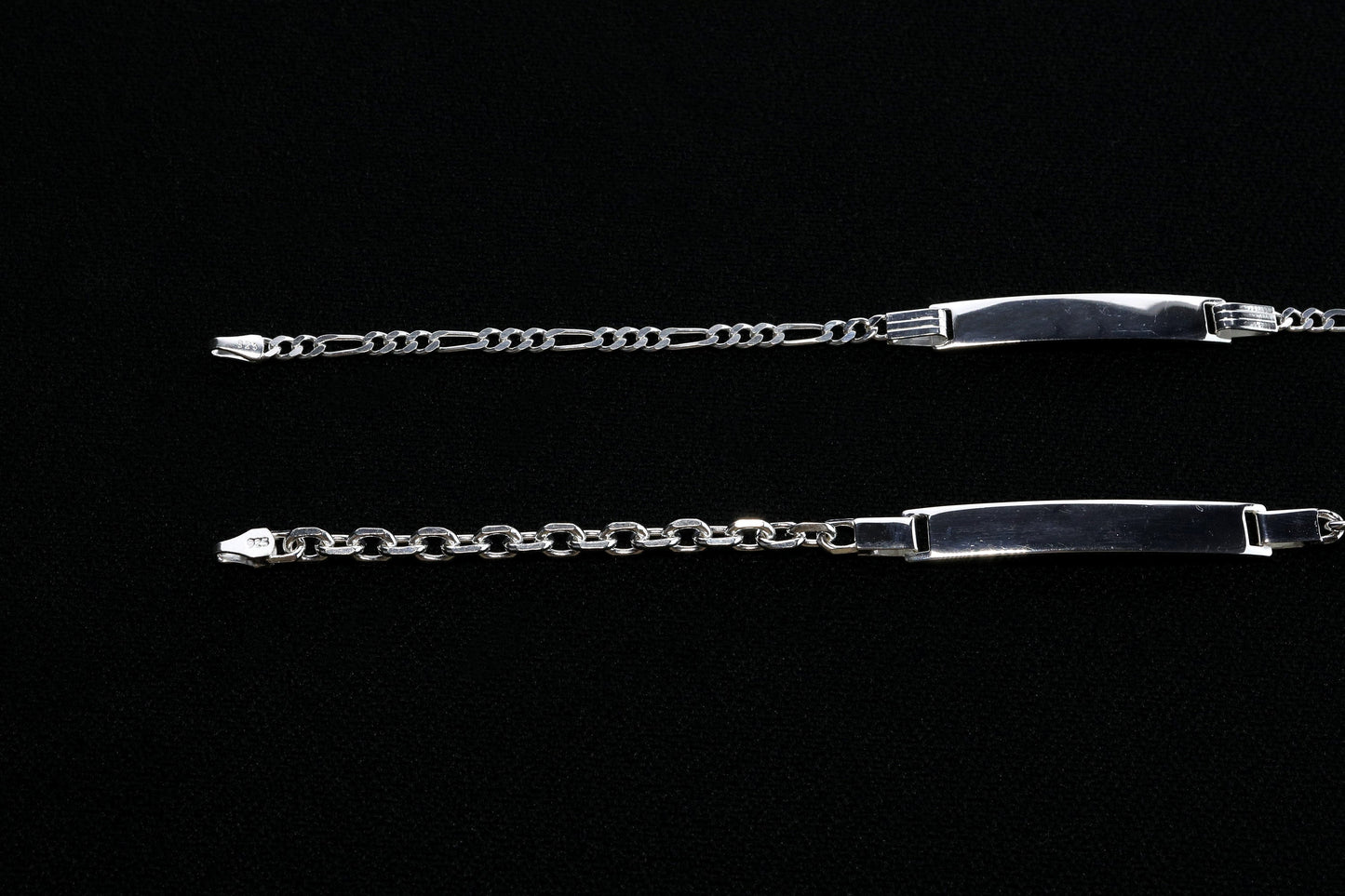 Sterling Silver ID Bracelet, Silver Chain Name Bracelet, Real Silver ID Bracelet for Man and Woman, Gift for Boyfriend, Gift for Girlfriend