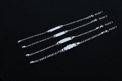 Silver ID Bracelet For Child, Baby Sterling Silver Bracelet