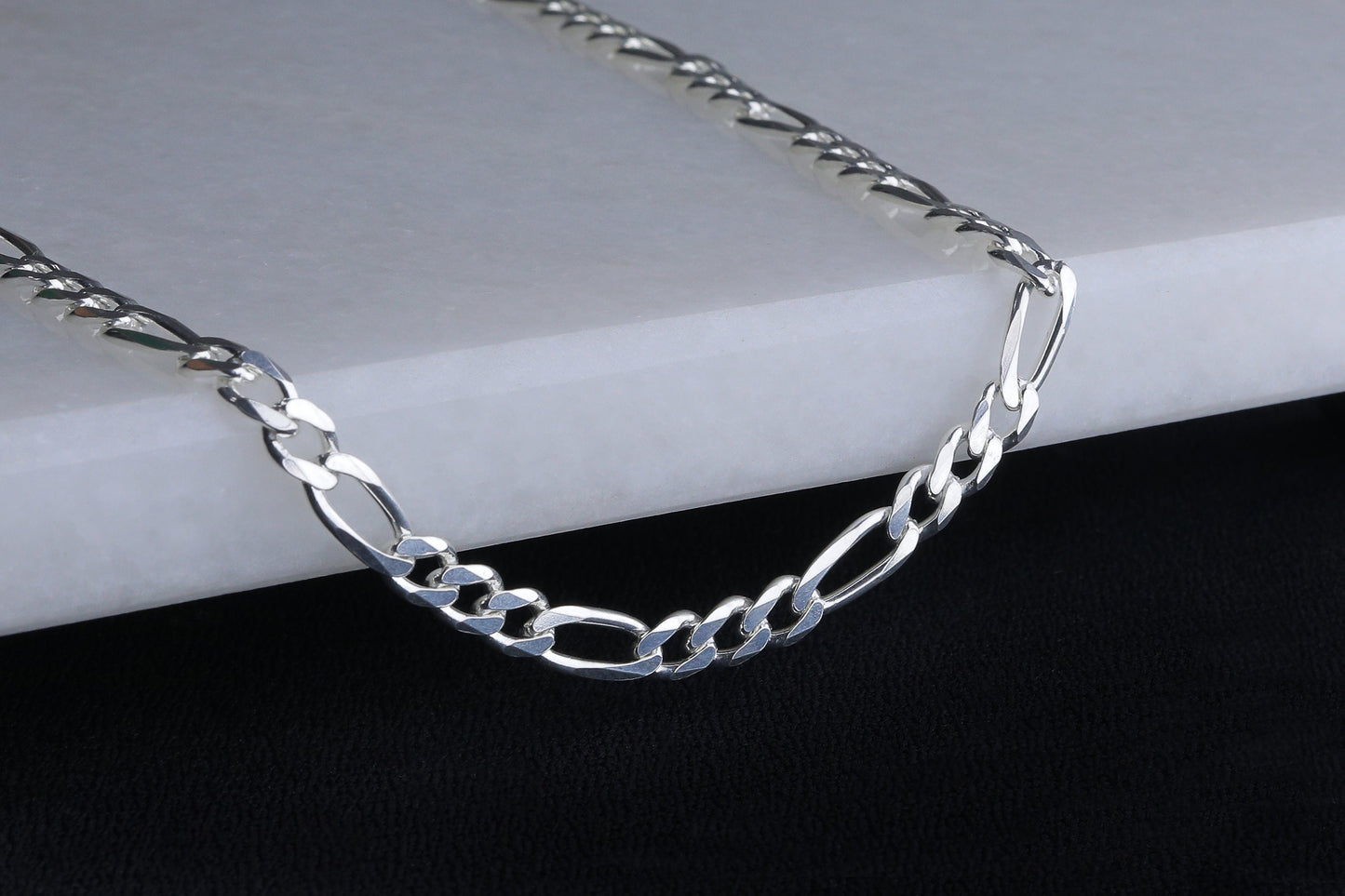 925 Sterling Silver Figaro Link Bracelet