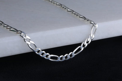 925 Sterling Silver Figaro Link Bracelet
