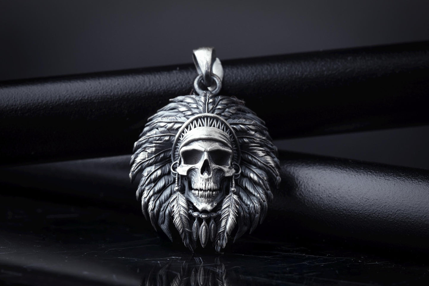 Native American Skull Pendant