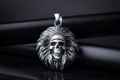 Native American Skull Pendant