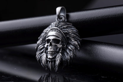 Native American Skull Pendant