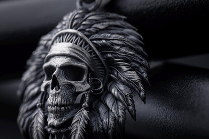 Native American Skull Pendant