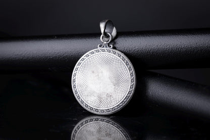 Sterling Silver Skull Medallion Pendant