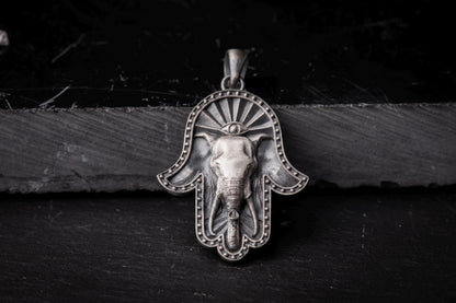 Elephant Hamsa Pendant