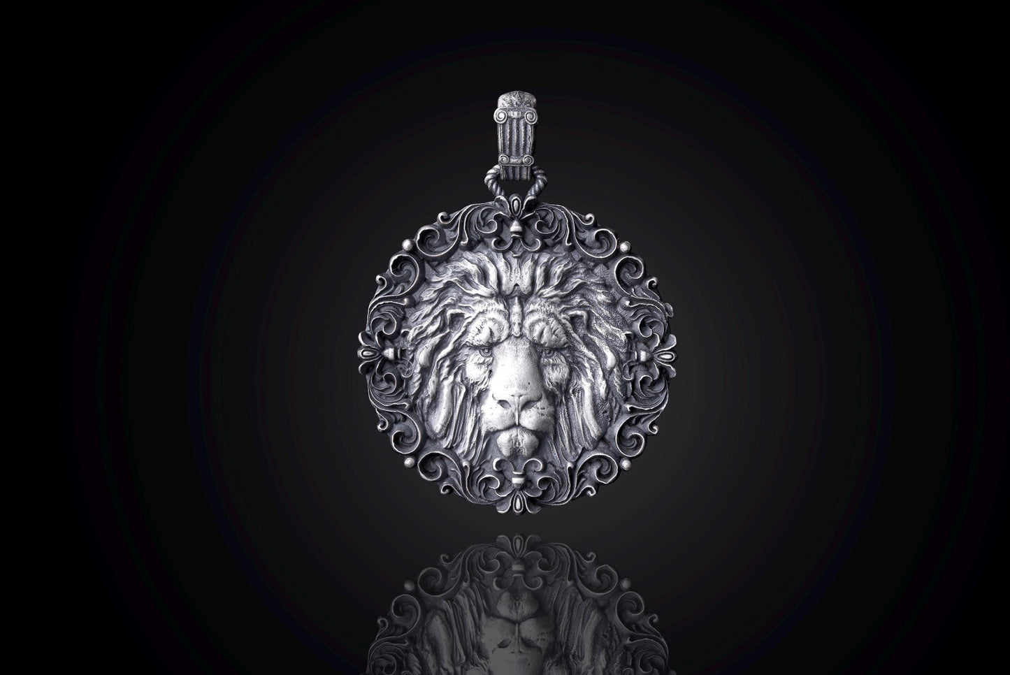 Sterling Silver Lion Pendant