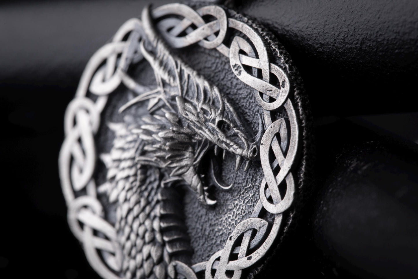 Engraved Dragon Head Pendant