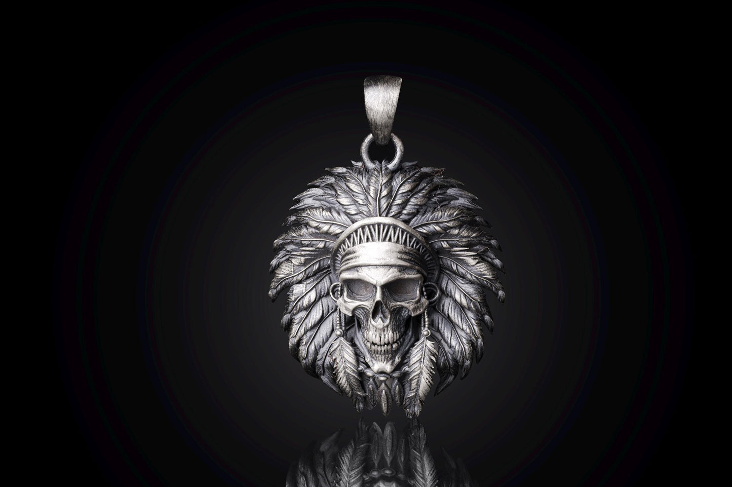 Native American Skull Pendant