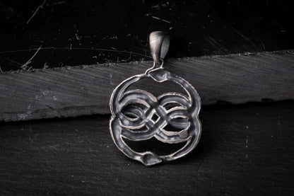 Sterling Silver Ouroboros Snake Pendant