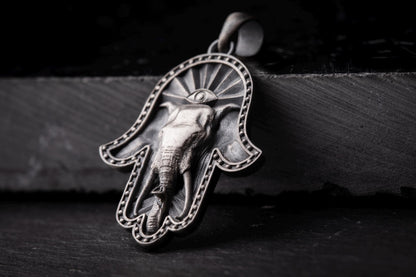 Elephant Hamsa Pendant