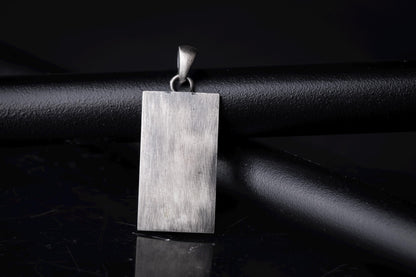 Sterling Silver American Eagle Flag Pendant