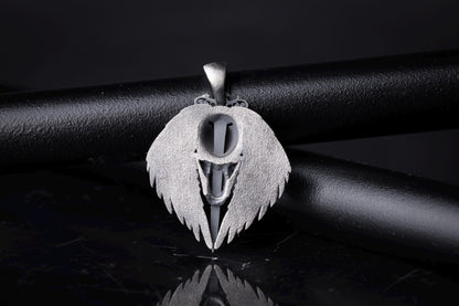 Gothic Skull Sterling Silver Pendant