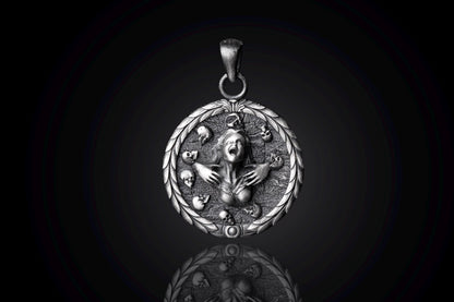 Screaming Woman Skull Pendant