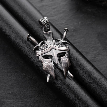 Sterling Silver Spartan Helmet Necklace