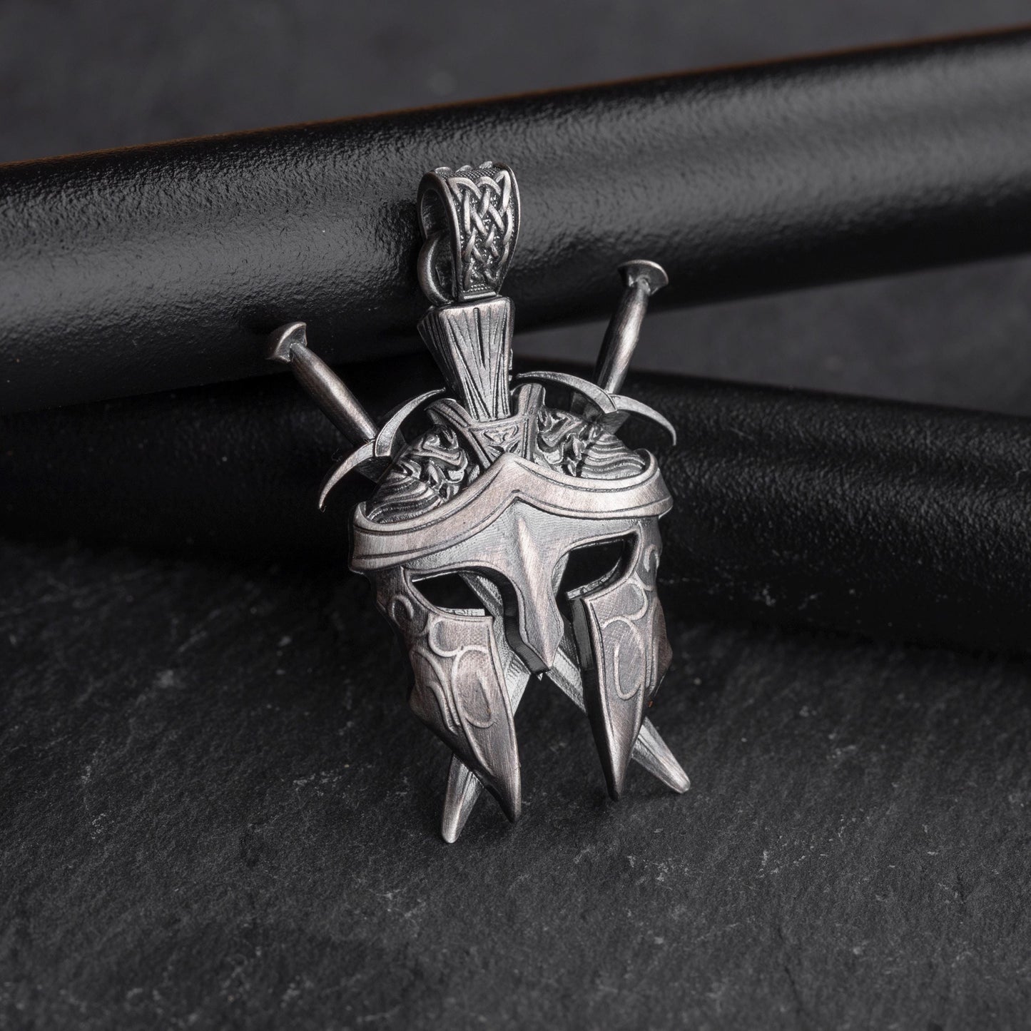 Sterling Silver Spartan Helmet Necklace