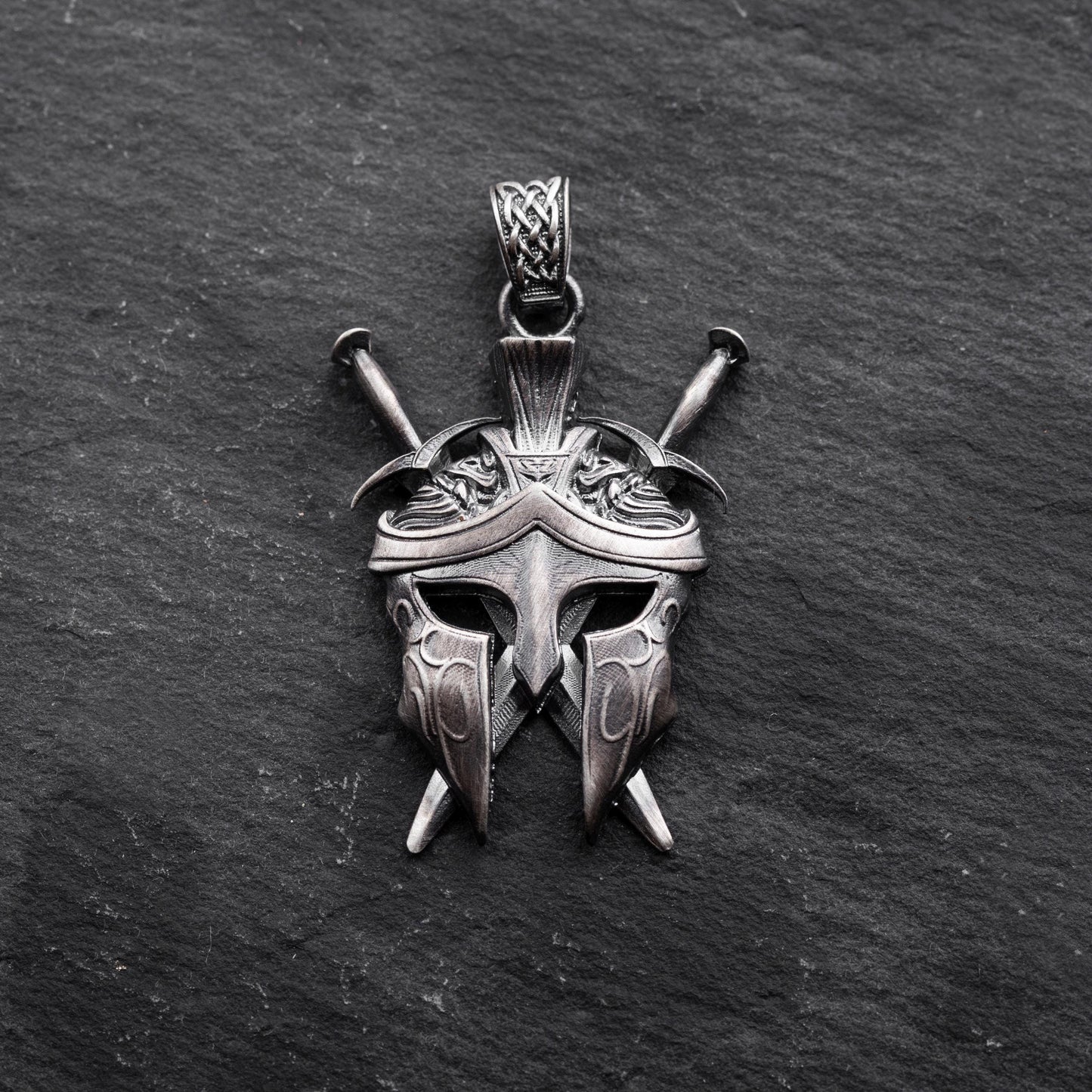 Sterling Silver Spartan Helmet Necklace