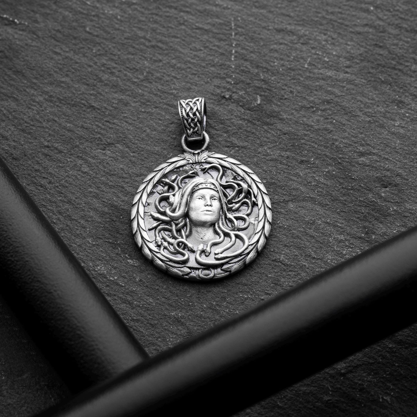 Sterling Silver Medusa Pendant