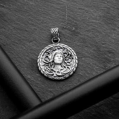 Sterling Silver Medusa Pendant