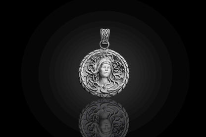 Sterling Silver Medusa Pendant
