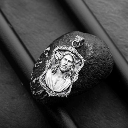 925 Sterling Silver Jesus Christ Pendant: Christian Religious Accessory