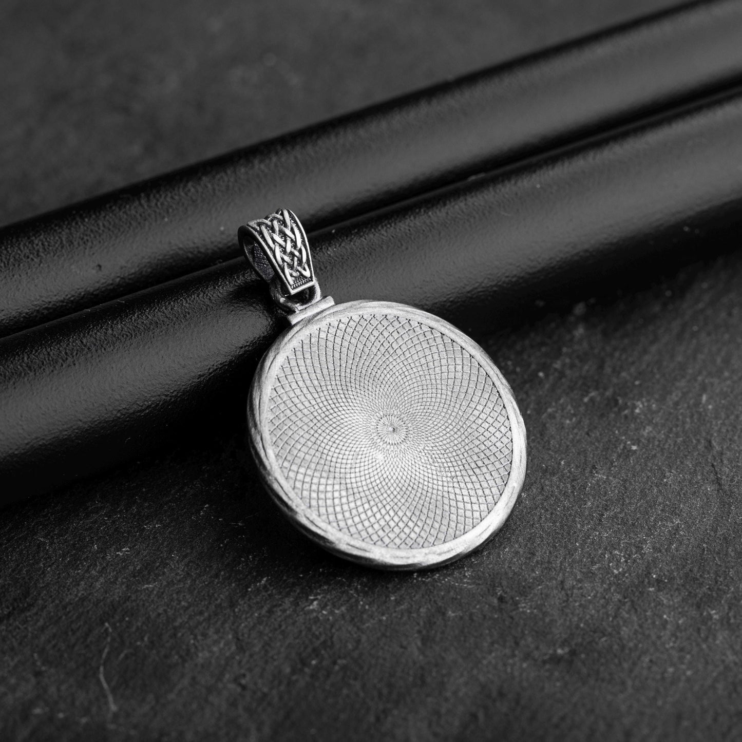Silver Sun & Skull Pendant