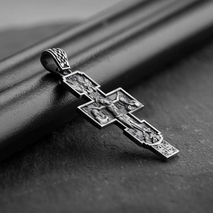 925 Sterling Silver Orthodox Crucifix Pendant
