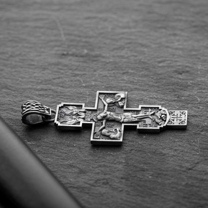 925 Sterling Silver Orthodox Crucifix Pendant