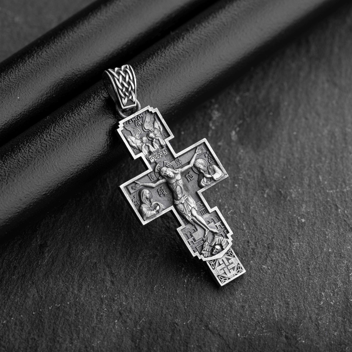 925 Sterling Silver Orthodox Crucifix Pendant