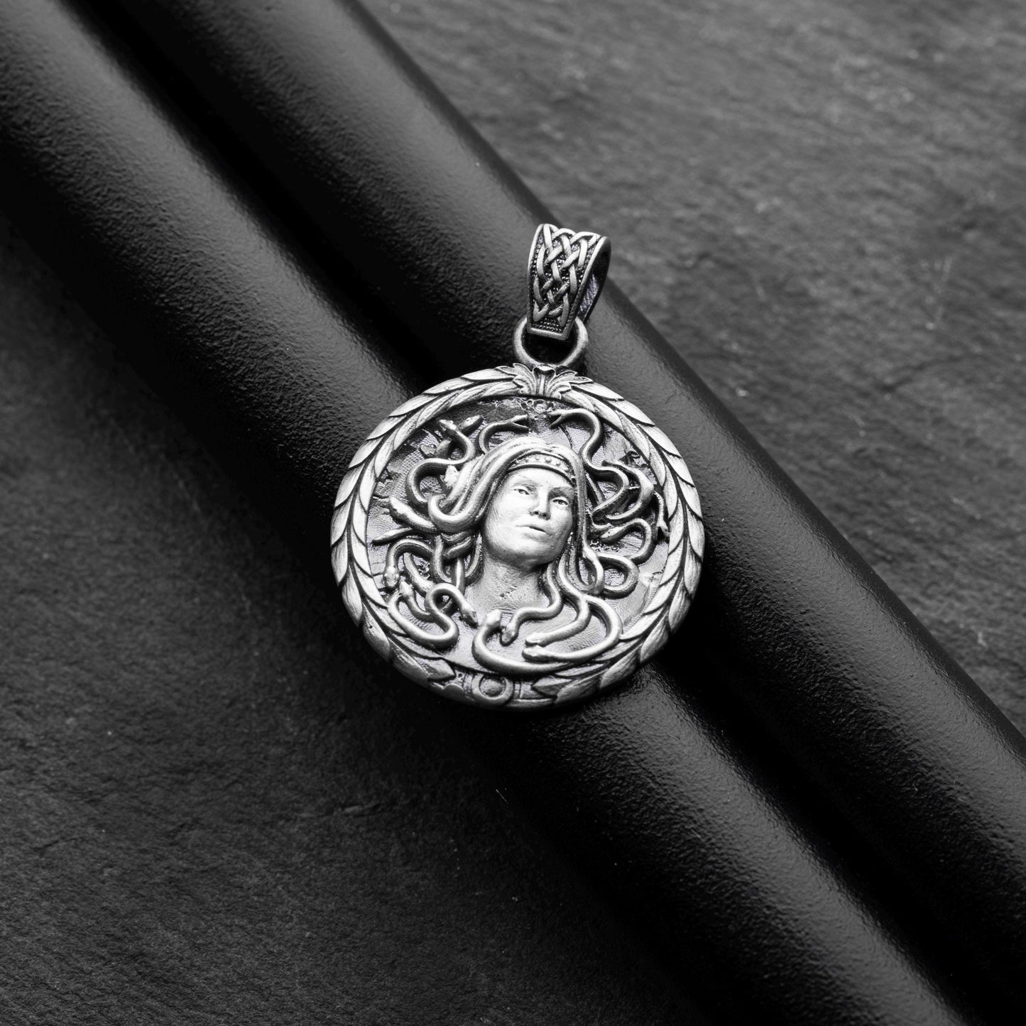 Sterling Silver Medusa Pendant